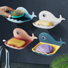 Wall Mounted Plastic Soap Dish Holder, Fish Design Multicolour