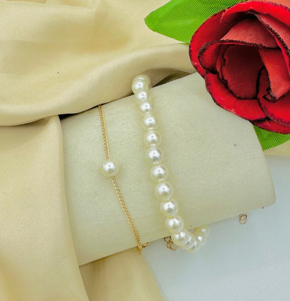 Pack of 4 pearls chain pazeb for women