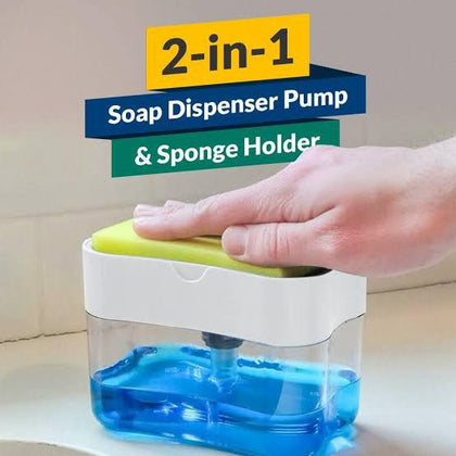 2-in-1 Soap Dispenser Pump & Sponge holder. RGshop