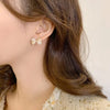 Most popular Pearl Crystal Bowknot studs Earrings for women