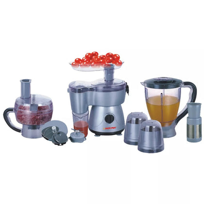 Jackpot 9 in 1,hard fruit juicer, Juice extractor chopper blender grinder & Vegetable cutter (Silver/Red) (JP-990) RGshop