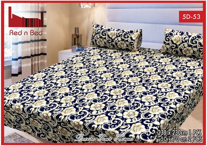 New Arrival 5D Printed Bedsheet (EXTREME) (Double Bedsheet) KING SIZE. (20) RGshop