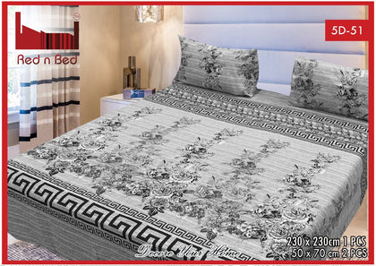 New Arrival 5D Printed Bedsheet (EXTREME) (Double Bedsheet) KING SIZE. (23) RGshop