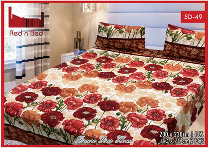 New Arrival 5D Printed Bedsheet (EXTREME) (Double Bedsheet) KING SIZE. (24) RGshop