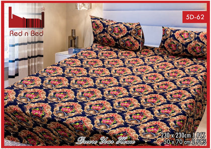 New Arrival 5D Printed Bedsheet (EXTREME) (Double Bedsheet) KING SIZE. (28) RGshop