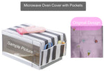 Pack of 4 Double Coated Microwave Oven Cover with Side Pockets