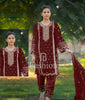 Heavy embroidery 3piece suit for women