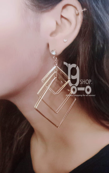 New Eid Arrival Golden and Silver color 6 layer earrings