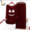 Maroon colour printed Lounge wear for women