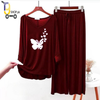 Maroon colour printed Lounge wear for women