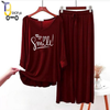 Maroon colour printed Lounge wear for women