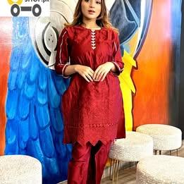 2piece Embroidery suit for women