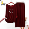 Maroon colour printed Lounge wear for women