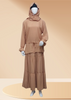 Artical 3 pec Abaya set  with skirt & scarf