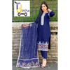 Neck, Sleeves and Daman Embroidered with Dupatta two side Border Embroidered 3PCs.