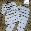 2pcs western embroidery top & trouser for women