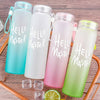 Crystal Hello Master Glass Water Bottle and Plastic LID with Box