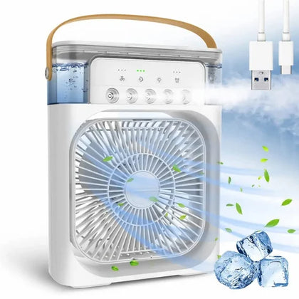 Portable Air Conditioner Fan, Mini Evaporative Air Cooler Mist Fan with 7 Colors LED Light - Cooling Fan with Unique gadgets
