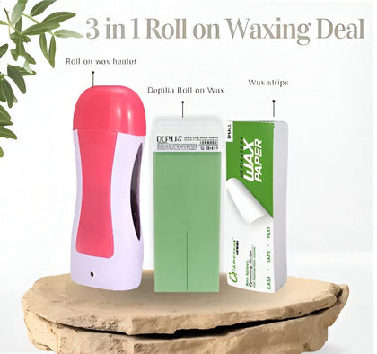 3 In 1 Wax Heating Machine with Wax and Wax Papers