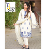 Neck, Sleeves and Daman Embroidery Shirt With Lace Attached Dupatta 3PCs Suit