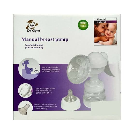 Manual Breast Pump With Milk Bottle, Portable Breastfeeding