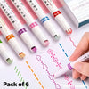 Pack of 6 Kids Art Linear Roller Color Pen