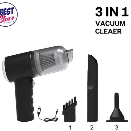 3-in-1 Rechargeable Portable Vacuum, Duster, & Air Pump