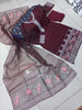 Neck, Sleeves and Daman Embroidered with Dupatta two side Border Embroidered 3PCs.