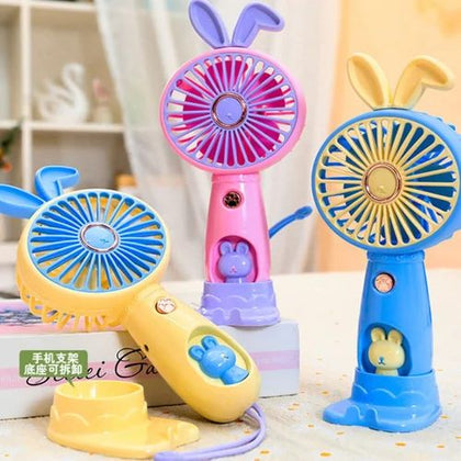 Rechargeable Mini Handy Rabbit Style Fan