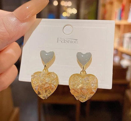 New fashion dobal heart earrings for female