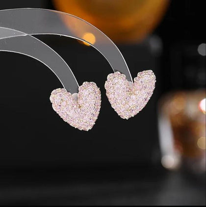 Beautiful Stylish Diamond Heart  Earring For Women