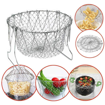 Folding Stainless Multi-functional Chef Basket