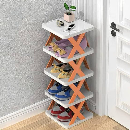 5 Layer X-Shoe Plastic Rack with Box Packing / Rack Organizer