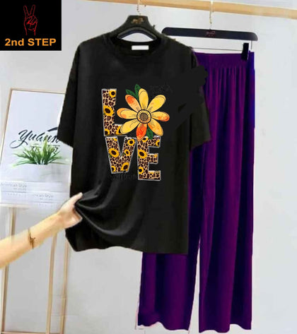 New Cotton Jersey Prints Night Track Suit for Women.