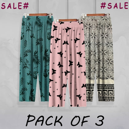 Pack Of 3 printed Flapper Trouser Random print New prints Arrived