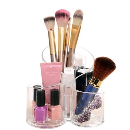 Acrylic Makeup Organizer – Transparent Cosmetic Brush, Lipstick & Beauty Blender Holder