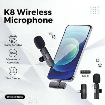 Single K8 Wireless Rechargeable Collar Microphone