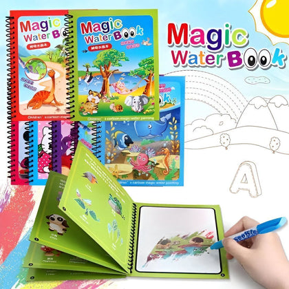 Magic Water Book without Outlines on Drawing Pages