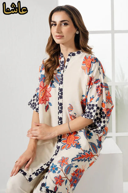 Swiss Lawn Digital Printed 2Pc Frock Set – Premium Summer Edition