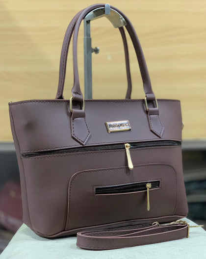 Big Stylish New Design Women’s Bag – High Quality with Front 2 Zippers & Extra Capacity