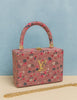 Wooden Handbag with Floral Prints & Long Chain – Premium Quality, Spacious & Stylish