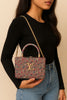 Wooden Handbag with Floral Prints & Long Chain – Premium Quality, Spacious & Stylish