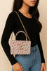 Wooden Handbag with Floral Prints & Long Chain – Premium Quality, Spacious & Stylish
