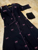 Bow Embroidered Abaya with Stoller – Front Open Style