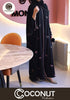 Bow Embroidered Abaya with Stoller – Front Open Style