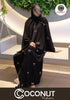Bow Embroidered Abaya with Stoller – Front Open Style