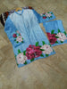 Digital Floral Print Silk Co-Ord Set – 2PCs (Shirt & Flapper)