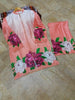 Digital Floral Print Silk Co-Ord Set – 2PCs (Shirt & Flapper)
