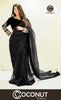 Multi Embroidered Silk Blouse with Petticoat & Pearls Attached Chiffon Saree