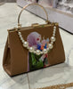 Stylish Hand Casual Clutch with Chain and Elegant Steel Handle